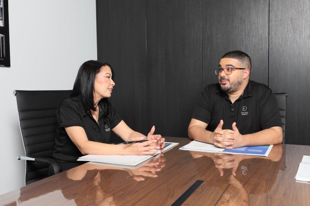 Daoud Finance team discussing a client's goals